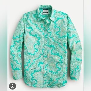 J. Crew Slim-fit Crisp Cotton Poplin Shirt In Ratti Pendant Paisley